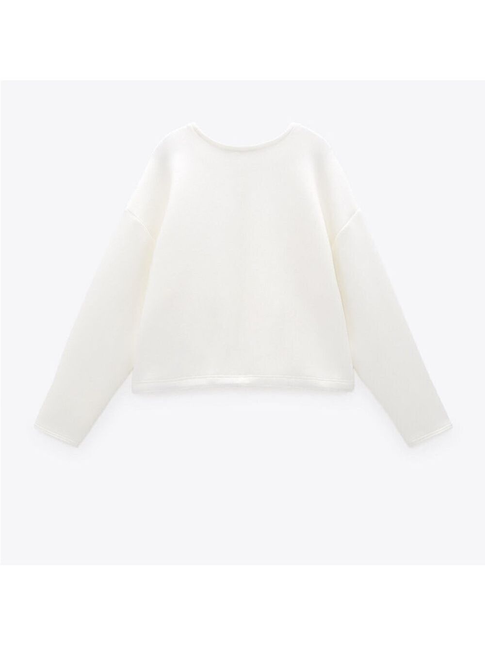 Truth by Republic Ivory Neoprene Toggle Sweatshirt Size Medium NWT - Picture 4 of 12